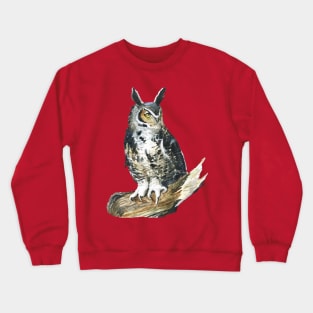 Eagle Owl watercolor Crewneck Sweatshirt